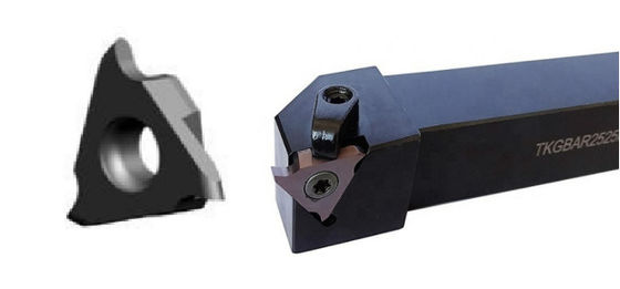 Alat Perpisahan Bubut OEM GBA43R320 CNC Segitiga Tungsten Carbide Sisipan