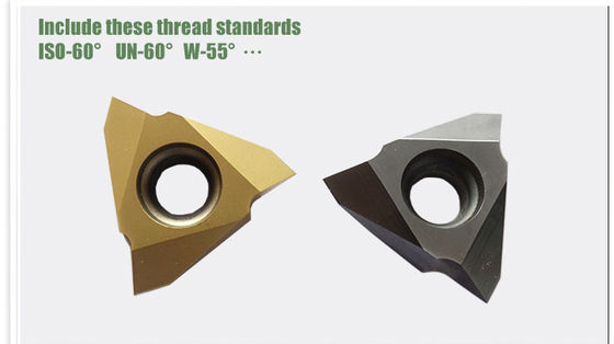 TiAIN Coated Tungsten Carbide Insert Bubut Alat Benang MTTR 436003